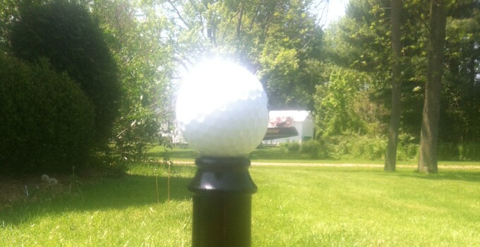 Glass bottle golf tee Glass bottle golf tee
