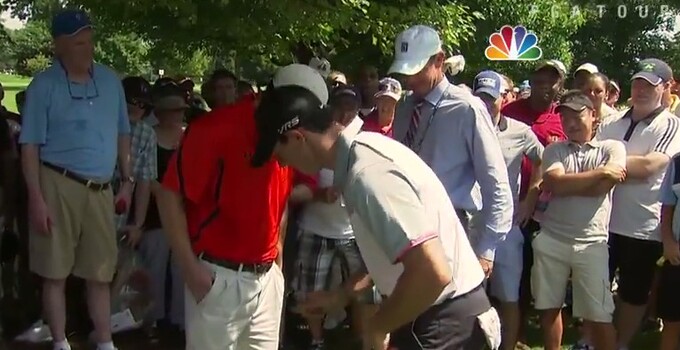 Rory in fan's pocket Rory in fan's pocket