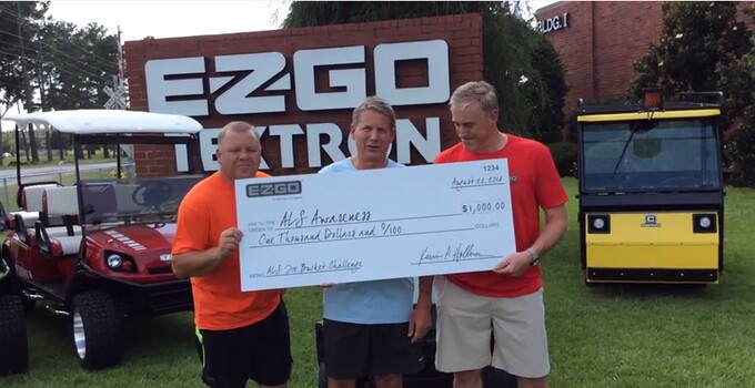 EZ GO Ice Bucket Challenge check EZ GO Ice Bucket Challenge check