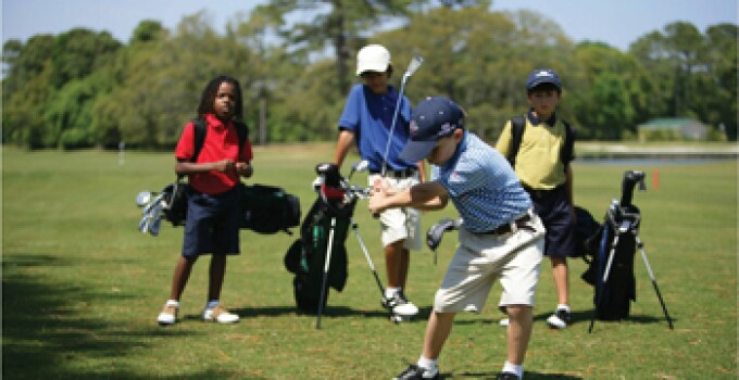 Kids golfing Kids golfing